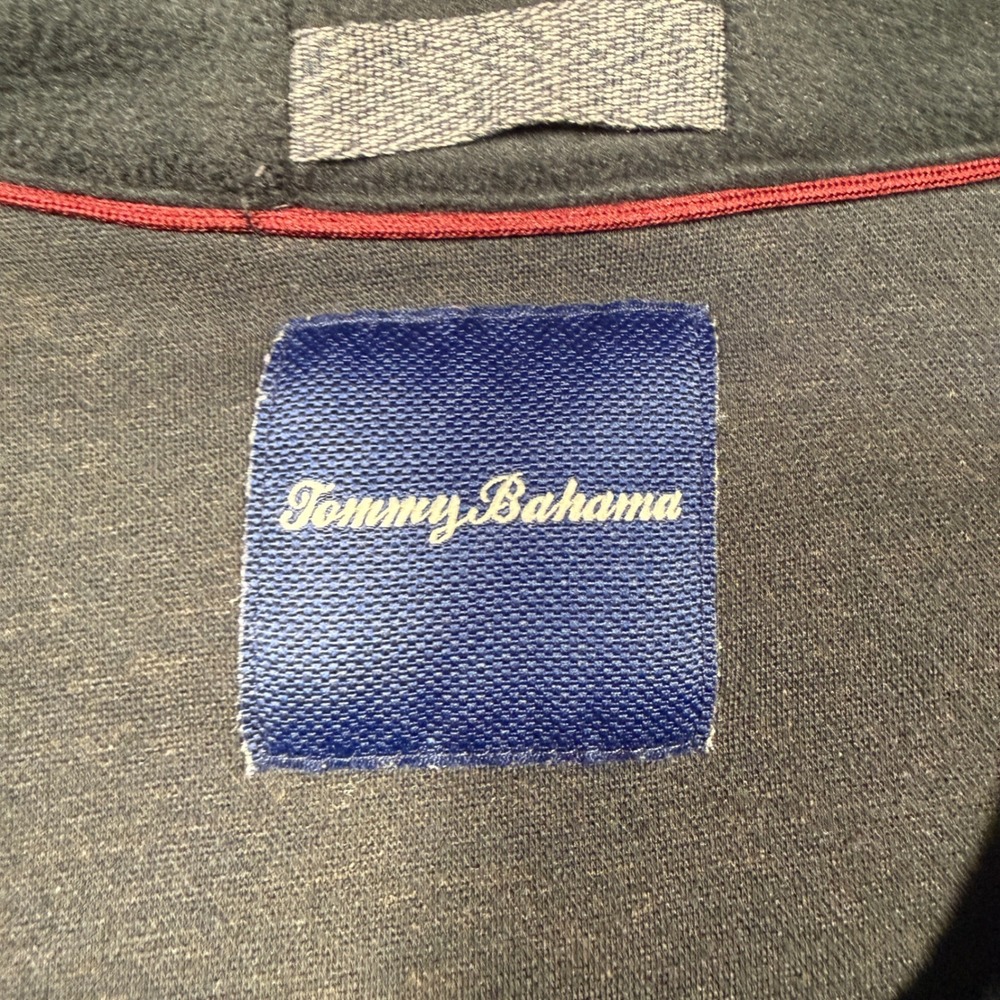 Tommy Bahama Men's Dark Gray Long Sleeve Button Up Shirt Jacket L Polyester Wool - Picture 2 of 7